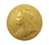 1897 Victoria Diamond Jubilee 26mm Gold Medal - Cased